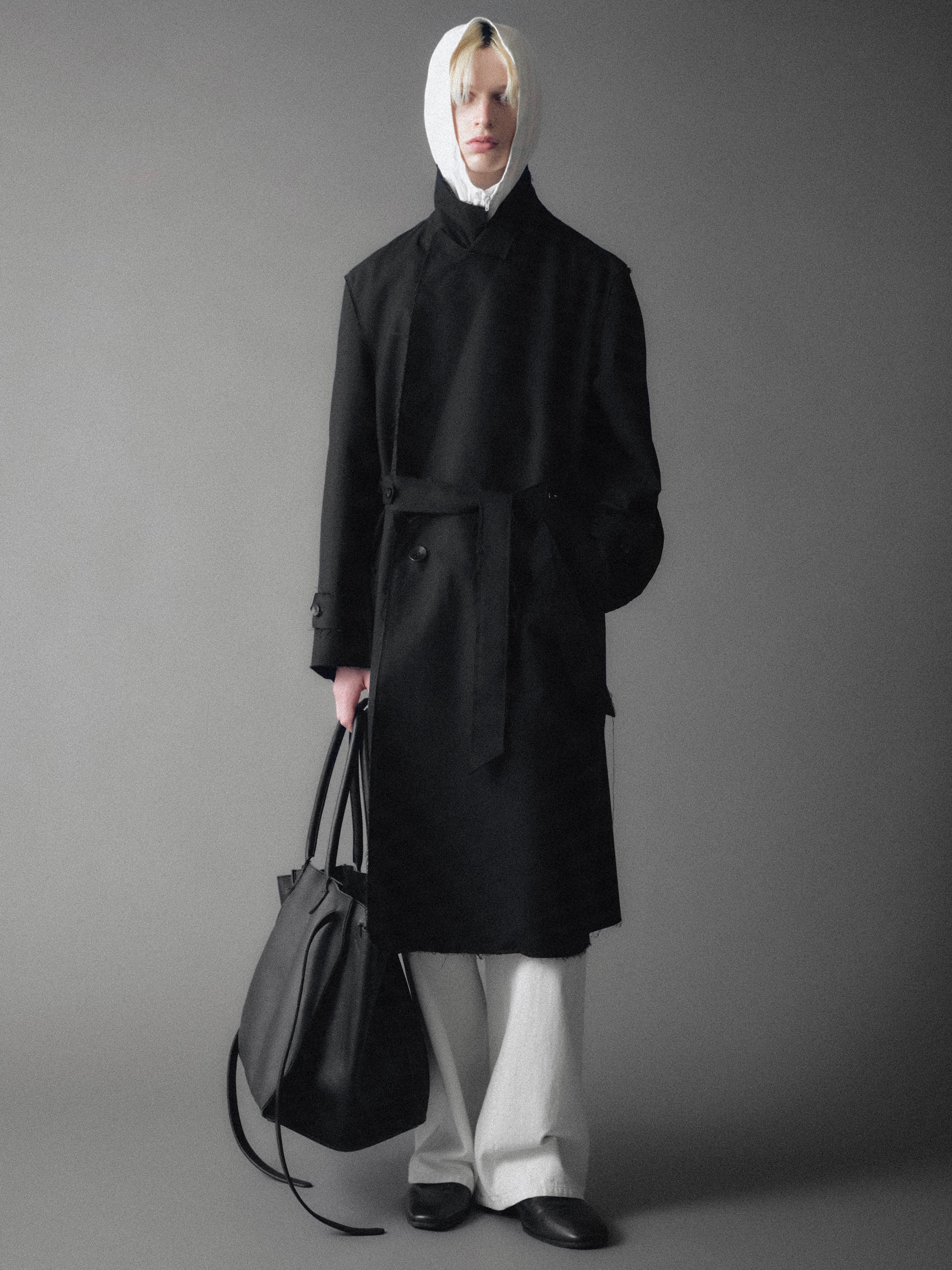 Adonis Wrap Coat in Brushed Cotton - Image 3