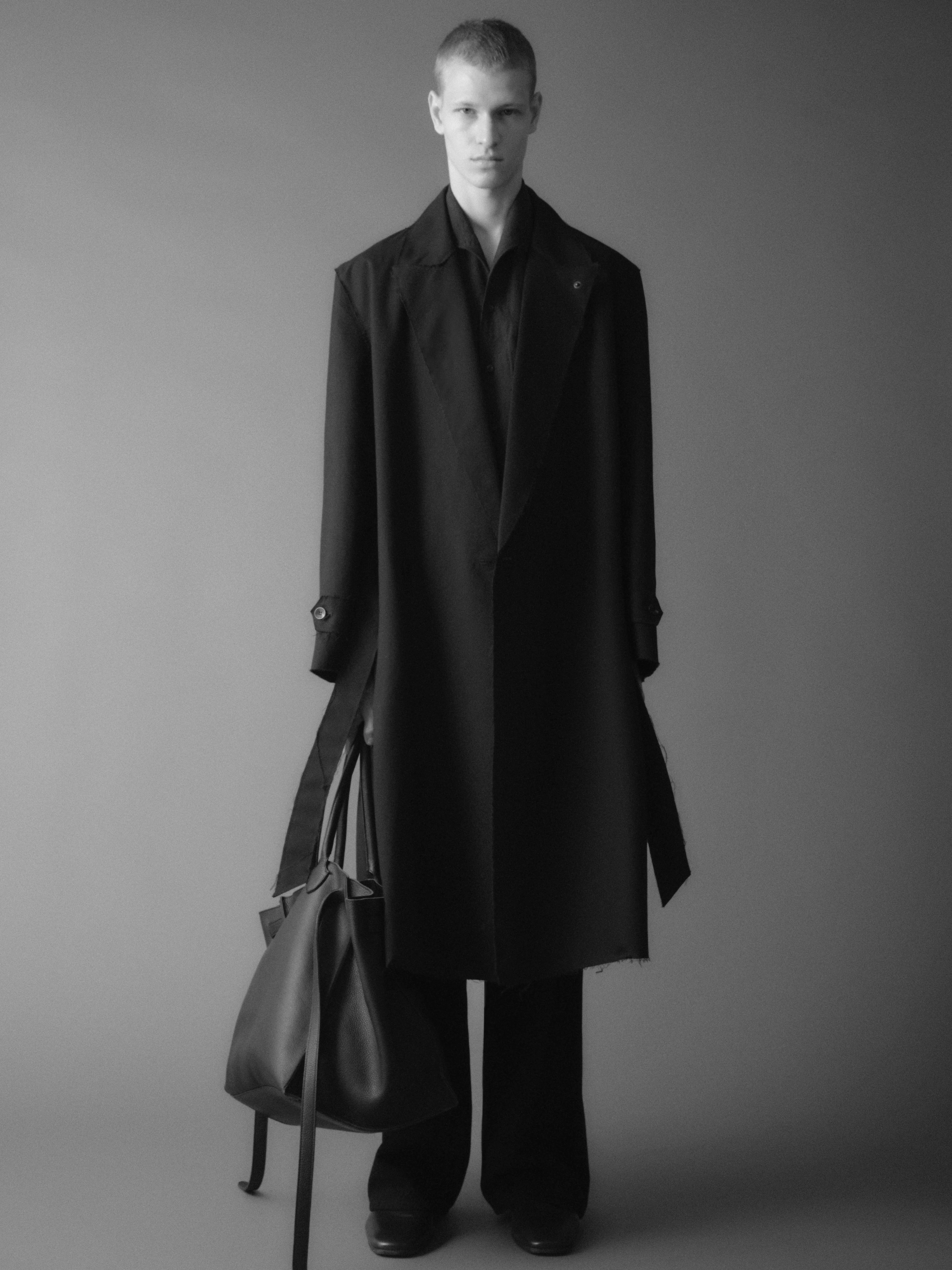 Adonis Wrap Coat in Brushed Cotton - Image 4