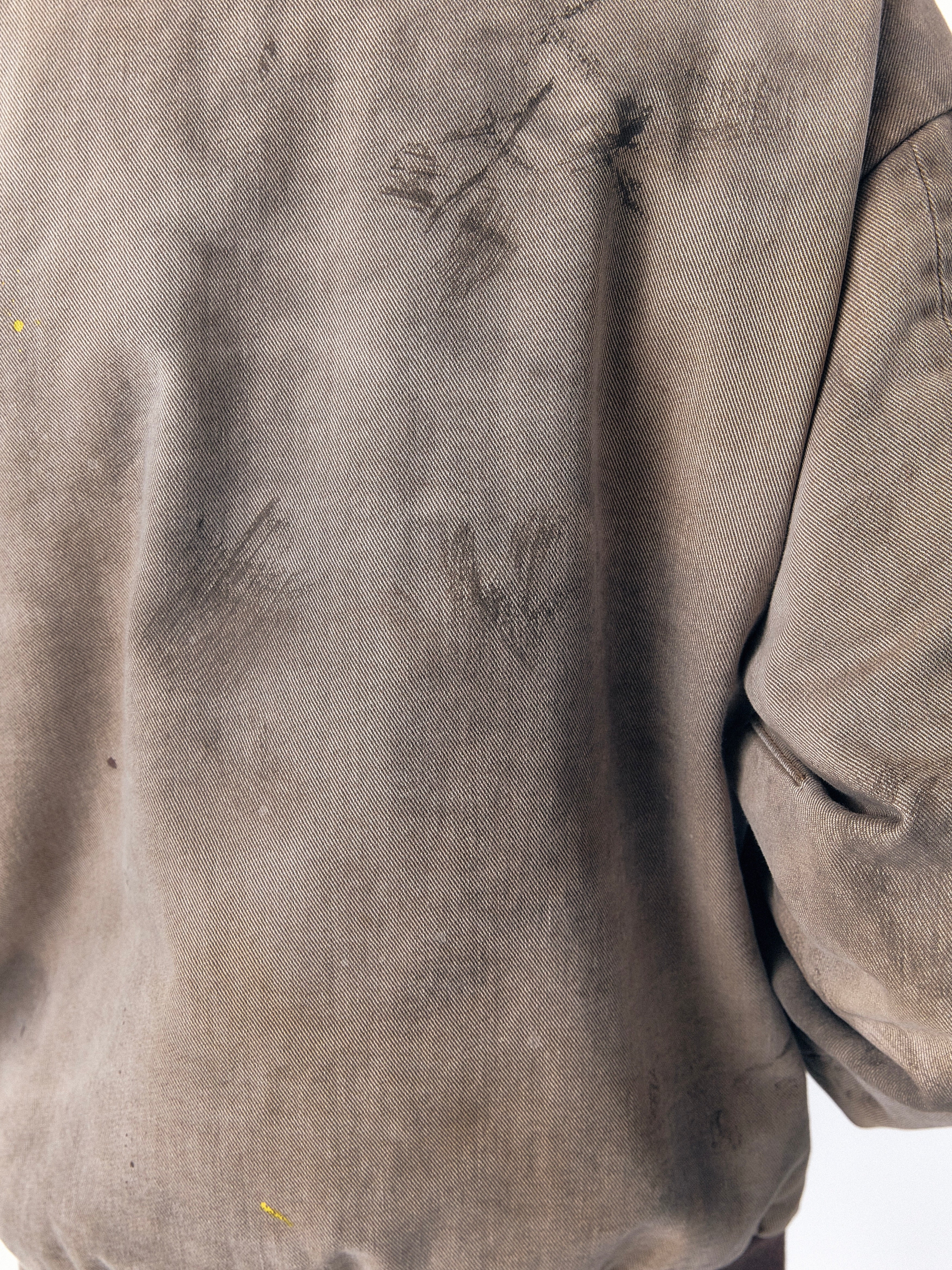 BECK DESTROYED HOODED BOMBER IN BRUSHED COTTON - Image 7