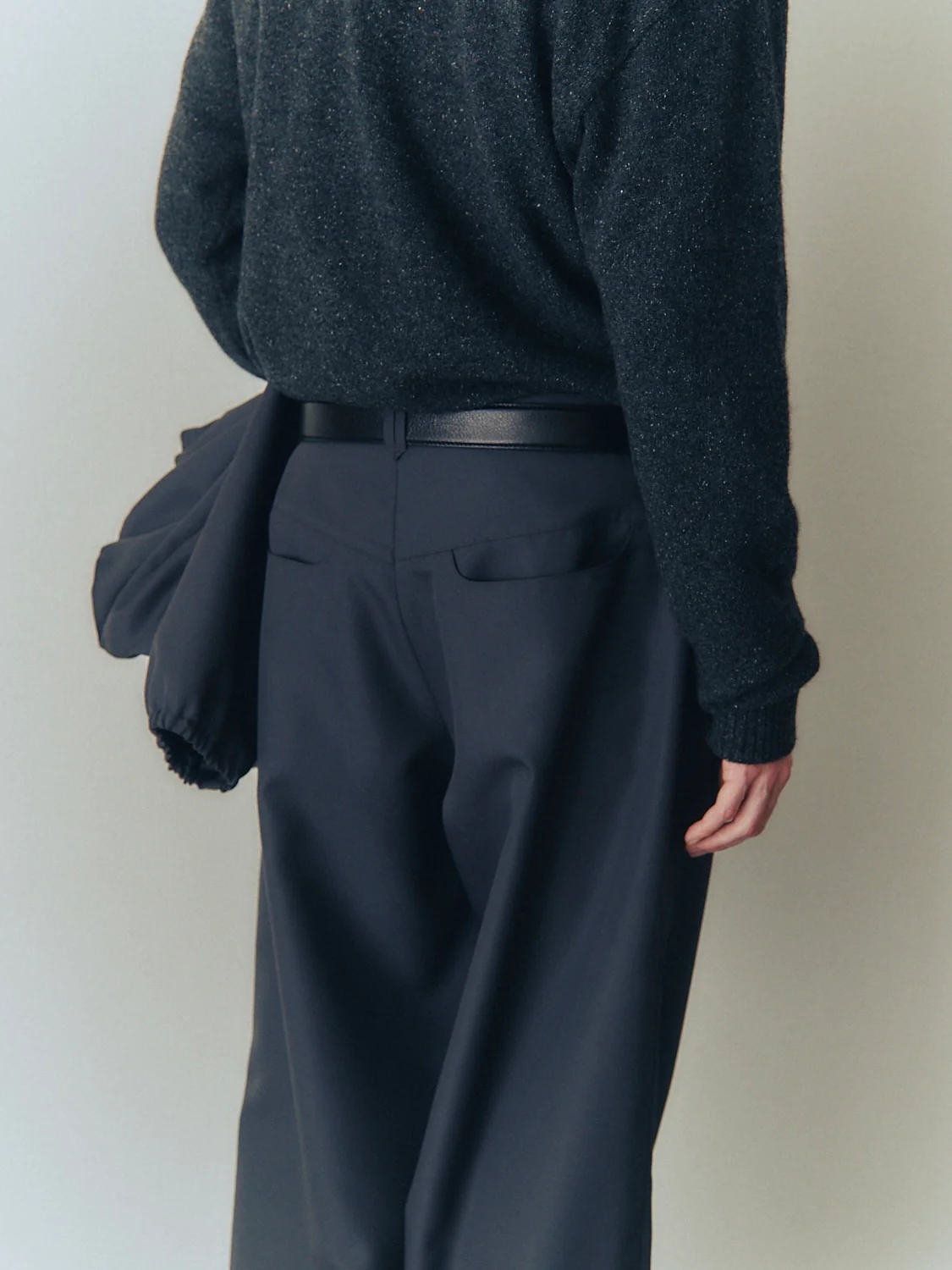 Caviar Trousers in Virgin Wool - Image 3