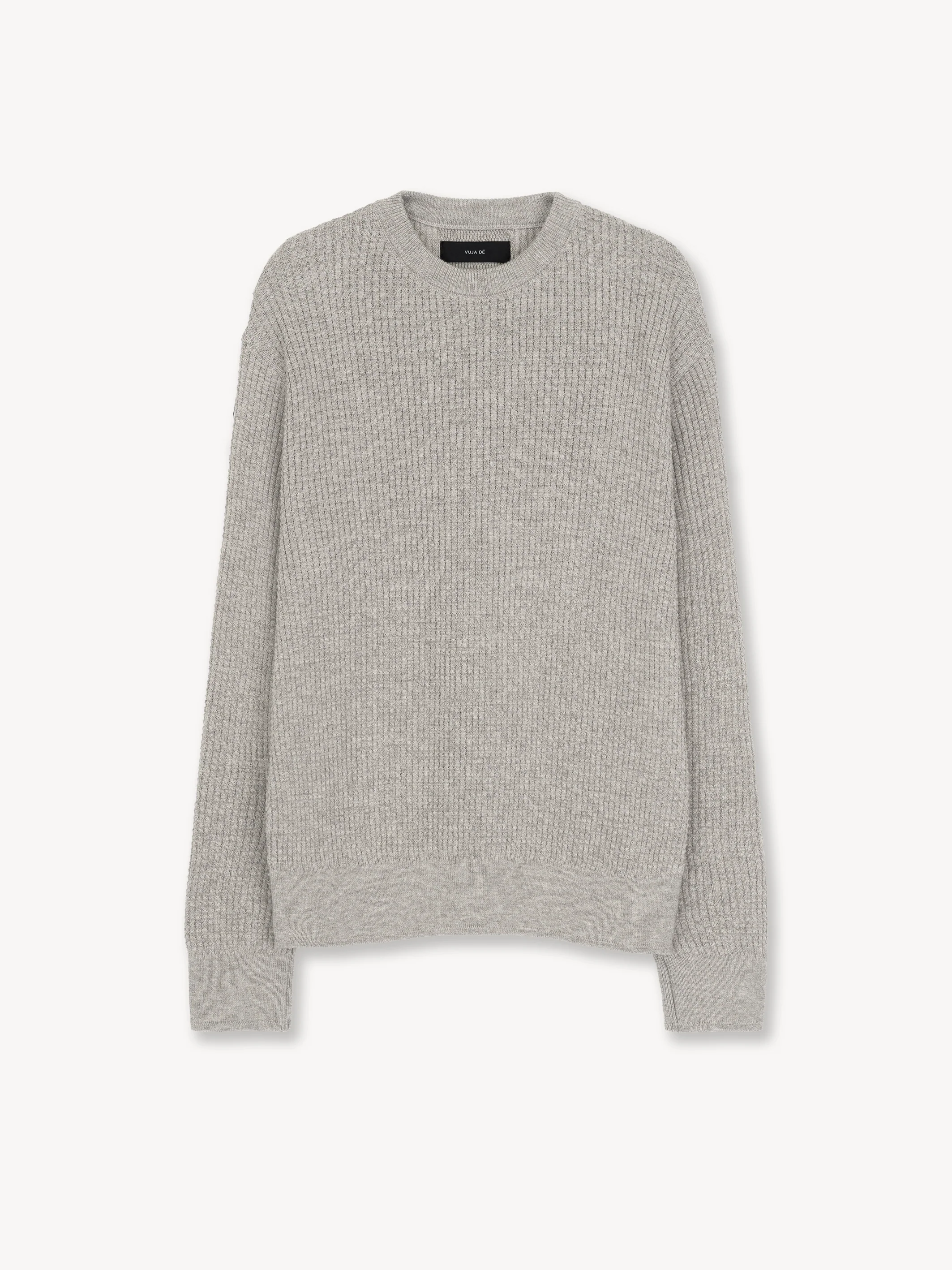 Relaxed Waffle Knit Sweater in Cotton/Yak - Image 6